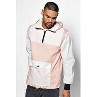 Block Nylon Cagoule - pink