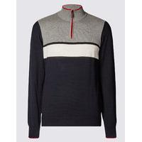 Blue Harbour Pure Cotton Colour Block Jumper