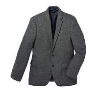black label pattern tweed blazer long