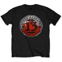 Black Sabbath 13 Flame Circle Black T Shirt: Large