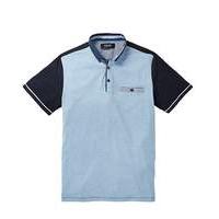 black label colour block trim polo