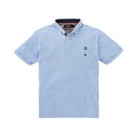 Black Label Marl Pique Trim Polo Long