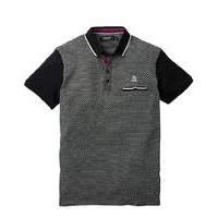 Black Label Jacquard Block Polo