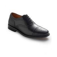 Black Leather Semi-Brogue Shoes 11 - Savile Row