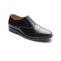 Black Leather High Shine Cap Toe Shoes 10 - Savile Row