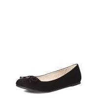 black standard fit charm ballerina pumps black