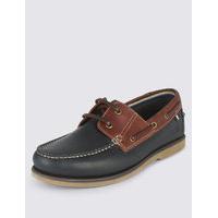 blue harbour leather two tone lace up shoes