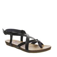 blowfish granola sandal black dye cut