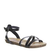 blowfish galie sandal black dye cut