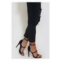 Black Suede Strappy Heels