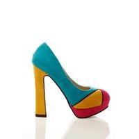 Block Colour Patch Toe Shoes