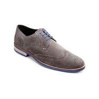 Black Label Suede Brogue Wide Fit