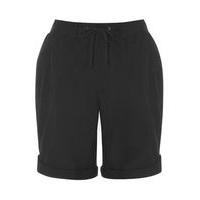 Black Cotton Shorts, Black