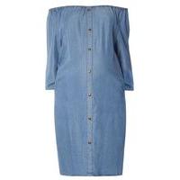 blue chambray gypsy dress blue