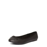 black bow ballerina pumps black