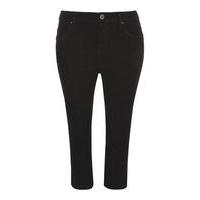 black pear fit cropped jeans black