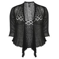 black fine knit shrug black