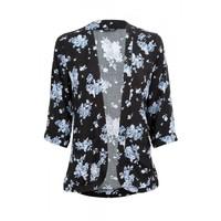 blue floral soft jacket