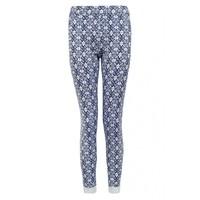 BLUE TILE PRINT JEGGING