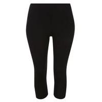 black new fit cropped leggings black