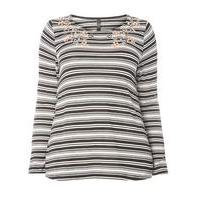 black stripe top blackwhite