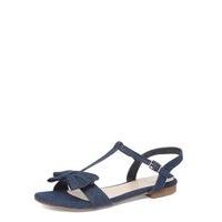 blue t bar bow sandals blue