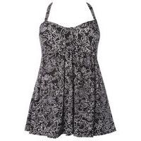 black and white floral swimdress blackwhite