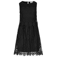 Black Scallop Guipure Lace 2 in 1 Dress