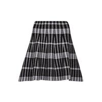 Black & Grey Triangular Check Pattern Mini Skirt