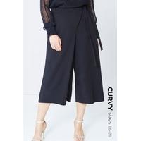 Black Wrap Front Culottes