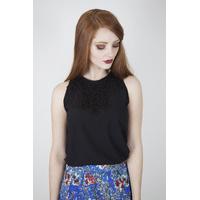 Black Lace Detail Top