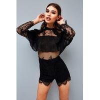 Black Lace Playsuit