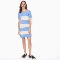 Block Stripe Piqué Dress - Lavender Blue