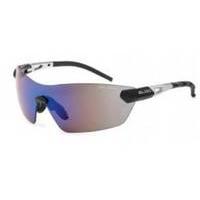 black silver bloc bladerunner x51 sunglasses with blue lens