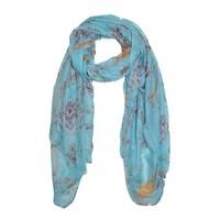 Blue Bird Print Scarf