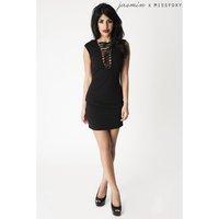 Black Tie up Sleeveless Mini Dress