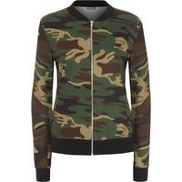 Blaire Camo Bomber Jacket - Green