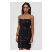 Black Sequin Bodycon Dress