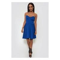 Blue Strapless Skater Dress