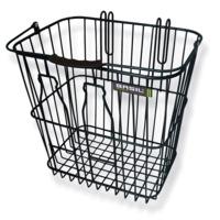 black basil rear milkbottle bike basket with nylon grip handle