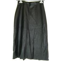 Black leather skirt, size 8