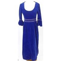 Blue Velvety Vintage Dress Size 8/10