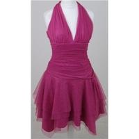 Blondie Nites: Size S: Pink halter-neck dress