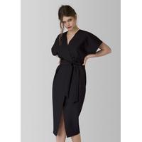 Black Kimono Wrap Dress