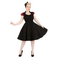 Black Leopard Flocked Felina Dress - Size: Size 18