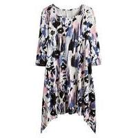 blurred floral tunic dress