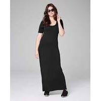 Black Jersey Maxi T-shirt Dress