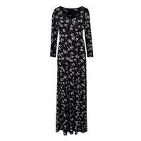 Black/Ivory Jersey Maxi Dress - L 52