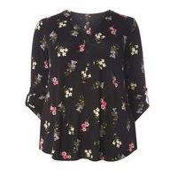 black floral print shirt dark multi