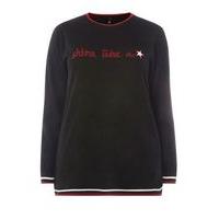 Black Shine Star Jumper, Black